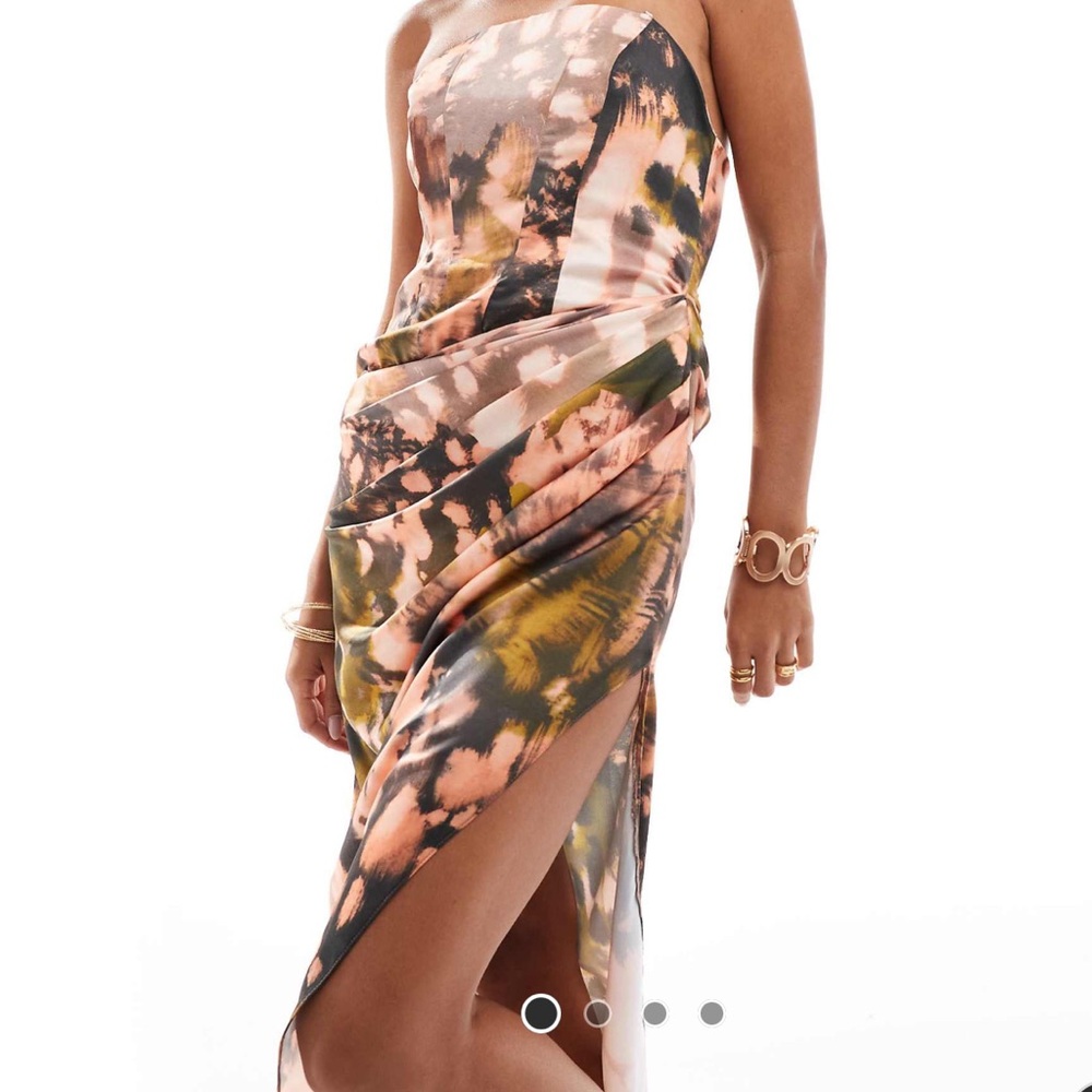 ASOS Multicolor Strapless Dress
